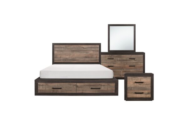 1762 Bedroom Miter Collection 4pc Set (QB+NS+DR+MR)