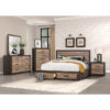 HE-1762-1  Queen Platform Bed with Footboard Storage