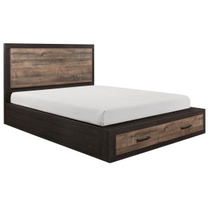 HE-1762-1  Queen Platform Bed with Footboard Storage
