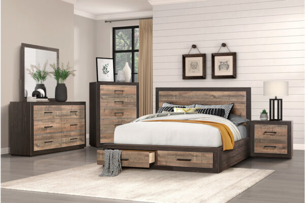 1762 Bedroom Miter Collection 4pc Set (QB+NS+DR+MR)