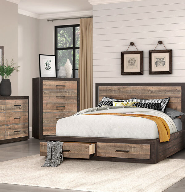 1762 Bedroom Miter Collection 4pc Set (QB+NS+DR+MR)