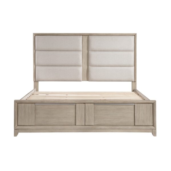 HE-1820N-1  Queen Platform Bed with Footboard Storage