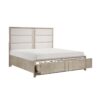 HE-1820N-1  Queen Platform Bed with Footboard Storage