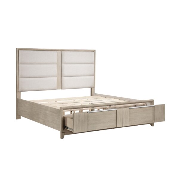 HE-1820N-1  Queen Platform Bed with Footboard Storage