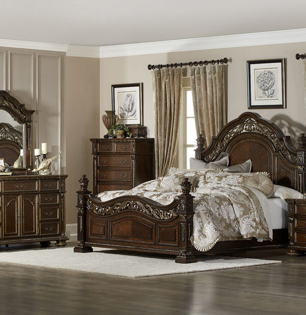 1824 Bedroom Catalonia Collection 4PC SET: 1QB,1NS,1DR,1MR