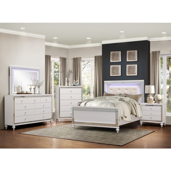California King Bed, LED Lig