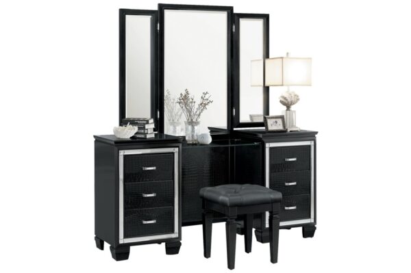 1916BK Bedroom Allura Collection 4pc Set (QB+NS+DR+MR)