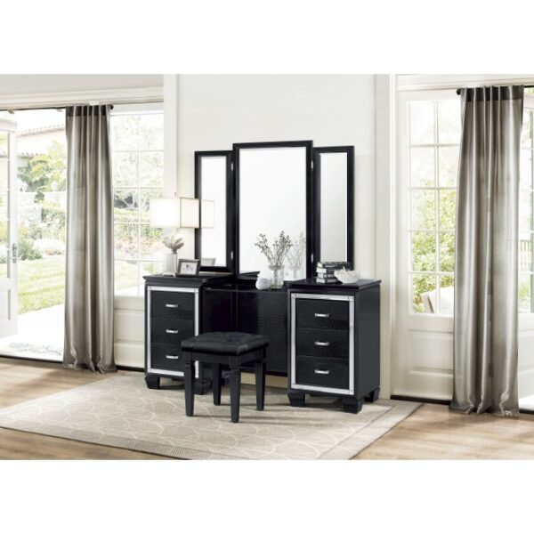 1916BK-15* Vanity Dresser with Mirror