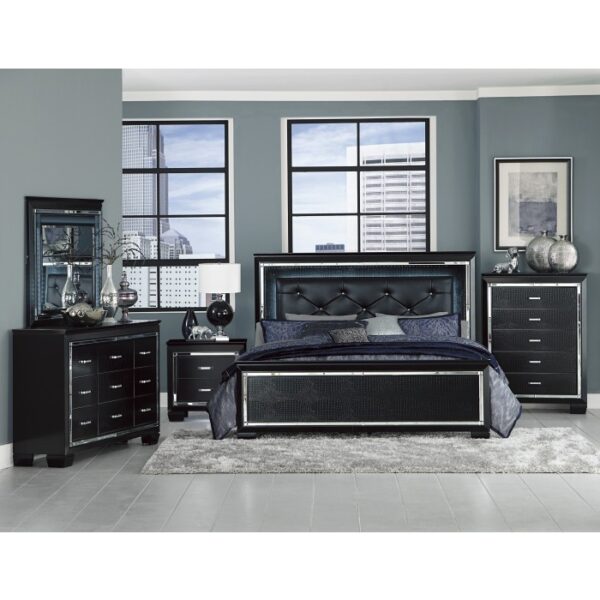 HE-1916BK-1  Queen Bed, LED Lighting