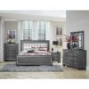 HE-1916GY-1  Queen Bed, LED Lighting
