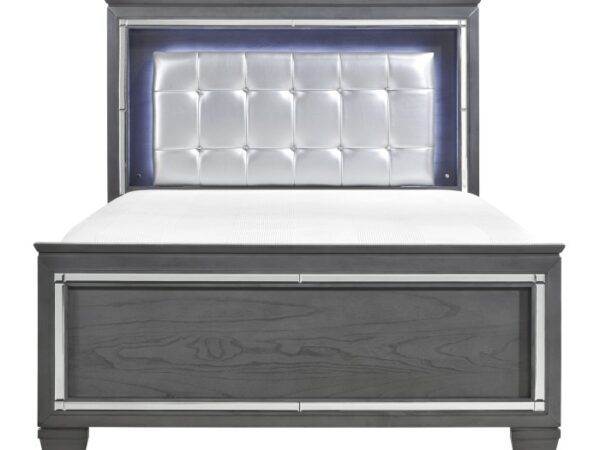 HE-1916GY-1  Queen Bed, LED Lighting