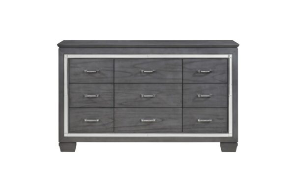 1916GY Bedroom Allura Collection 4pc Set (QB+NS+DR+MR)