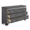 1916GY Bedroom Allura Collection 4pc Set (QB+NS+DR+MR)