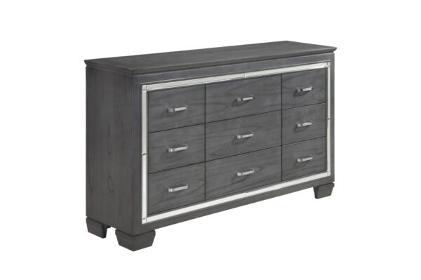 1916GY Bedroom Allura Collection 4pc Set (QB+NS+DR+MR)