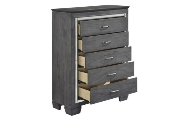 1916GY Bedroom Allura Collection 4pc Set (QB+NS+DR+MR)