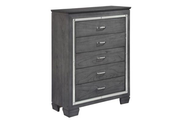 1916GY Bedroom Allura Collection 4pc Set (QB+NS+DR+MR)