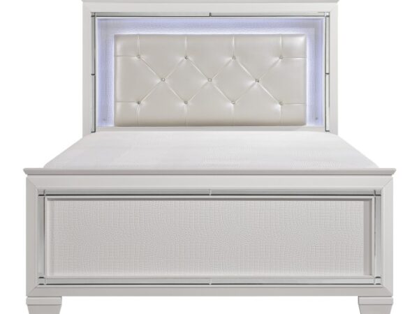 HE-1916W-1  Queen Bed, LED Lighting