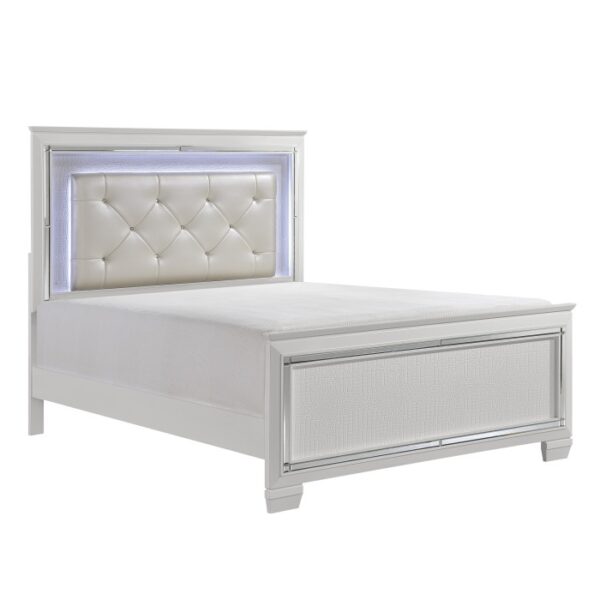 HE-1916W-1  Queen Bed, LED Lighting
