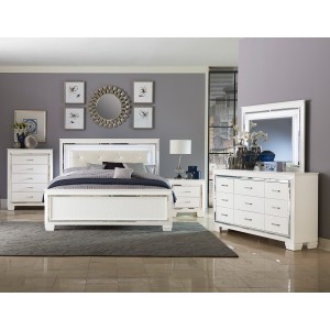 HE-1916W-1  Queen Bed, LED Lighting