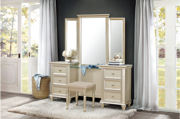 1928 Bedroom Celandine Collection 4pc Set (QB+NS+DR+MR)