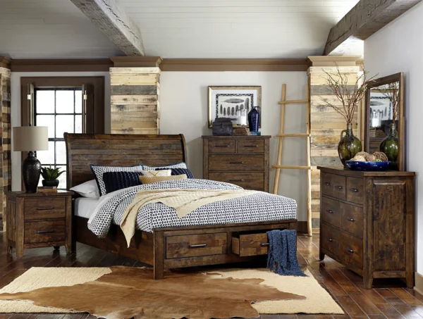 1957 Bedroom Jerrick Collection 4PC SET: 1QB,1NS,1DR,1MR
