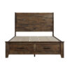 HE-1957-1  Queen Sleigh Platform Bed with Footboard Storage