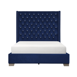 UPHL VELVET EK BED, BLUE