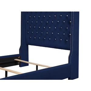 UPHL VELVET EK BED, BLUE