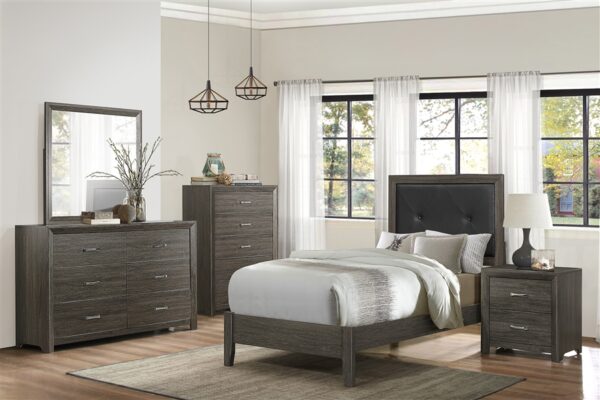 2145NP Bedroom Edina Collection 4pc Set (QB+NS+DR+MR)