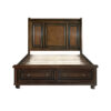 HE-2159-1  Queen Sleigh Platform Bed with Footboard Storage