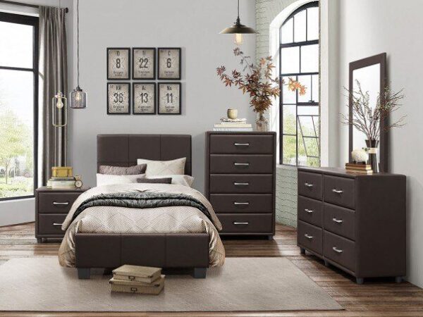 2220DBR Bedroom Lorenzi Collection 4PC SET: 1QB,1NS,1DR,1MR