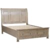 HE-2259GY-1  Queen Platform Bed with Footboard Storage
