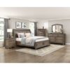 HE-2259BR-1  Queen Platform Bed with Footboard Storage