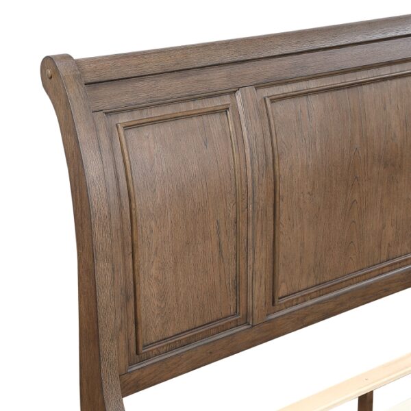 HE-2259BR-1  Queen Platform Bed with Footboard Storage