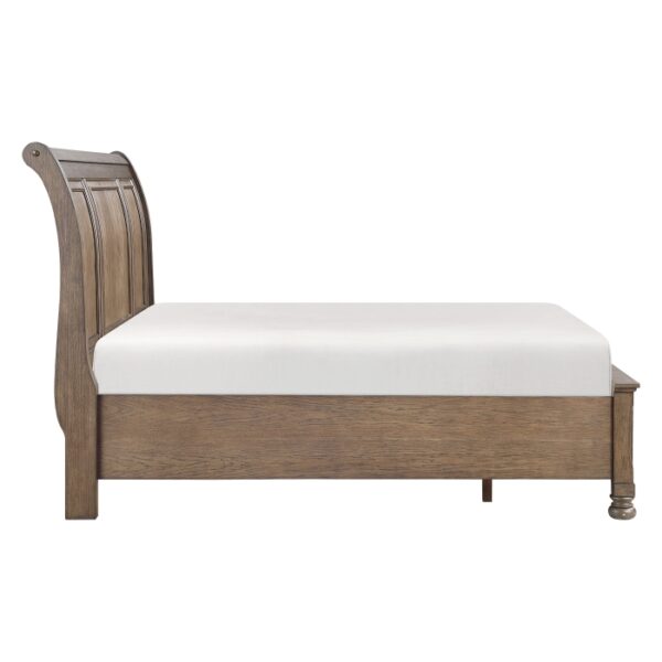 HE-2259BR-1  Queen Platform Bed with Footboard Storage