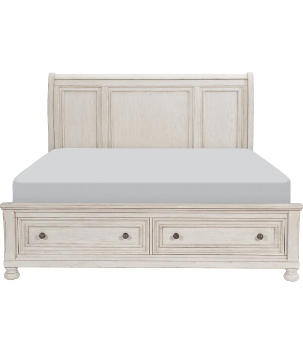 HE-2259W-1  Queen Platform Bed with Footboard Storage