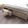 HE-2259GY-1  Queen Platform Bed with Footboard Storage