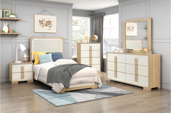 2330 Bedroom Sterling Collection 4pc Set (QB+NS+DR+MR)