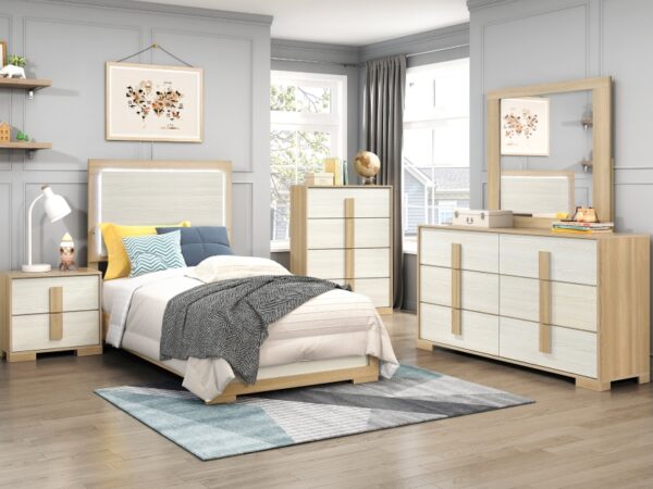 2330 Bedroom Sterling Collection 4pc Set (QB+NS+DR+MR)
