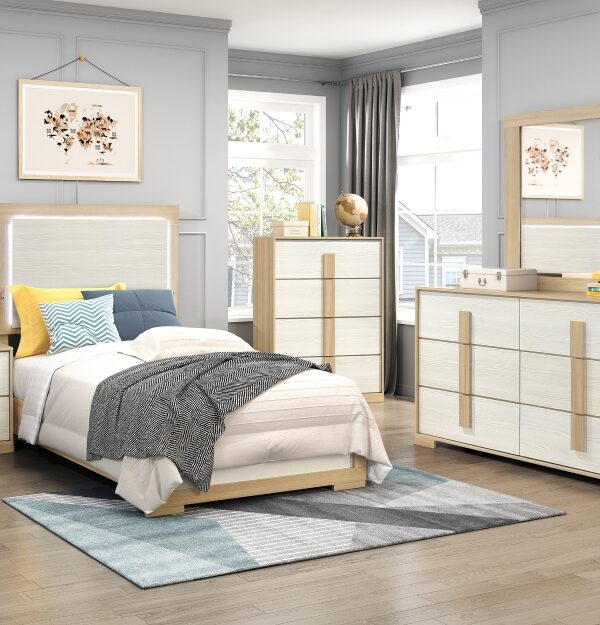 2330 Bedroom Sterling Collection 4pc Set (QB+NS+DR+MR)