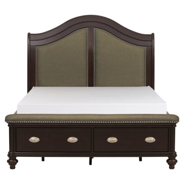 HE-2615DC-1  Queen Sleigh Platform Bed