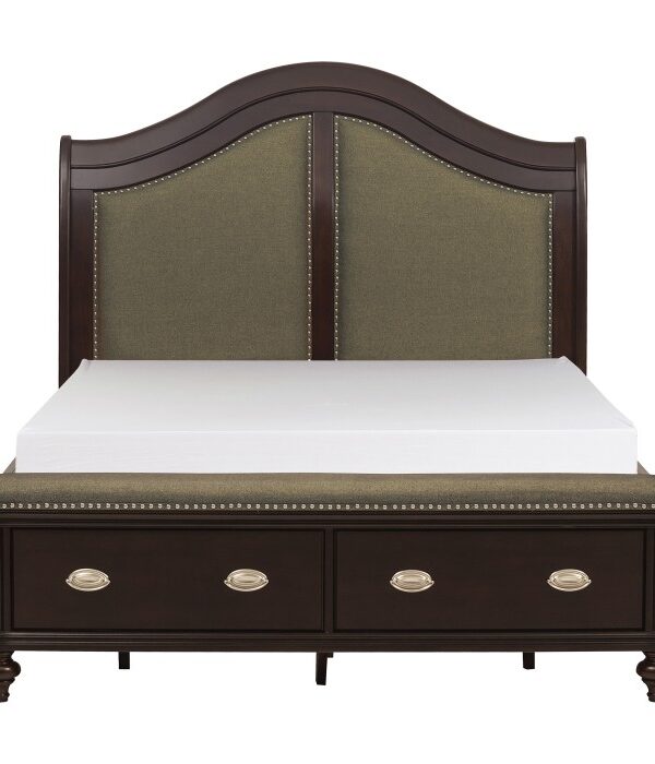 HE-2615DC-1  Queen Sleigh Platform Bed
