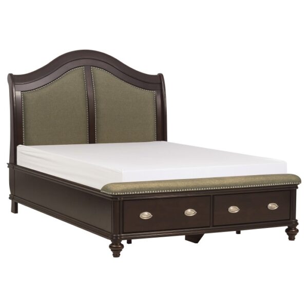 HE-2615DC-1  Queen Sleigh Platform Bed