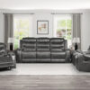 9405GY Seating-Putnam Collection 2pc Set: Sofa, Love