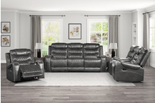 9405GY Seating-Putnam Collection 2pc Set: Sofa, Love
