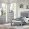 1519GY Bedroom Seabright Collection 4pc Set (QB+NS+DR+MR)