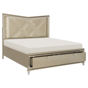 K BED W/ FB STRGE & LED, CHA