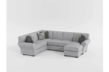 9679GY Seating-Kieran Collection 2-Piece Reversible Sectional