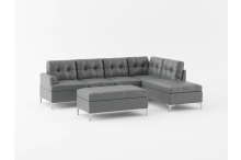 8378GRY Seating-Barrington Collection 2-Piece Sectional with Right...