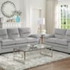 9328GY Seating-Keighly Collection 2pc Set: Sofa, Love